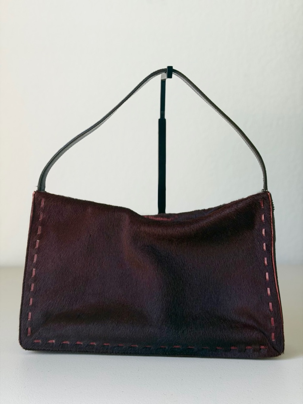 Vintage Coach Calf Hair Oxblood Bag